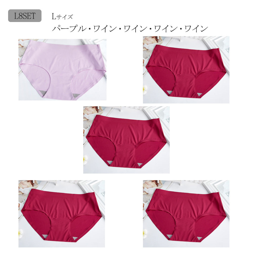 ショーツ 5枚セット シームレスショーツ シームレス スタンダード レディース L8 バリエーション画像
