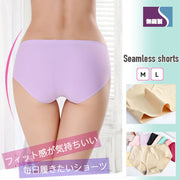 シームレスショーツ シームレスパンティ スタンダードショーツ パンツ 下着 インナー ランジェリー レディース 無地 シンプル 響きにくい ひびかない ノーライン ヌーディ 黒 肌色 ベージュ