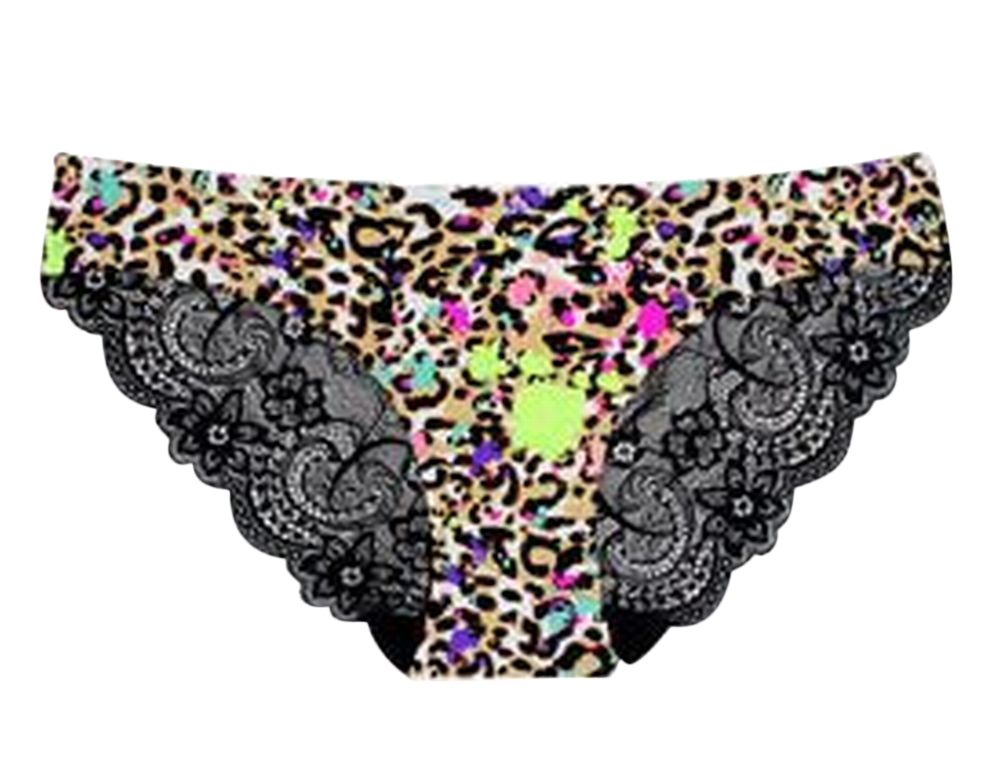 レディースショーツ スタンダード バックレース 単品 パンツ パンティー ヒョウ柄×カラフル バリエーション画像