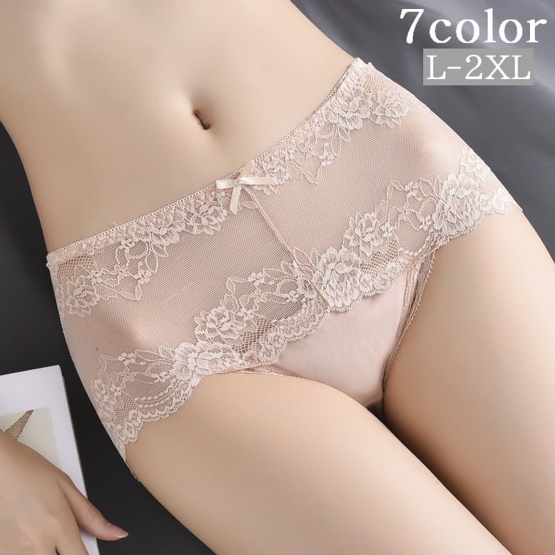 スタンダードショーツ レディース 女性用 インナー 下着 パンツ 総レース リボン 透け感 シースルー フルバック おしゃれ 上品 可愛い パンティ ランジェリー デイリー 普段使い アンダーウェア 婦人用 大きいサイズあり