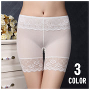 ボックスショーツ ボクサーショーツ ショートスパッツ パンツ パンティ インナー 下着 レディース 女性用 3分丈 シンプル レース 無地 黒 白 肌色 ベージュ ヒップアップ 美尻 ボディメイク