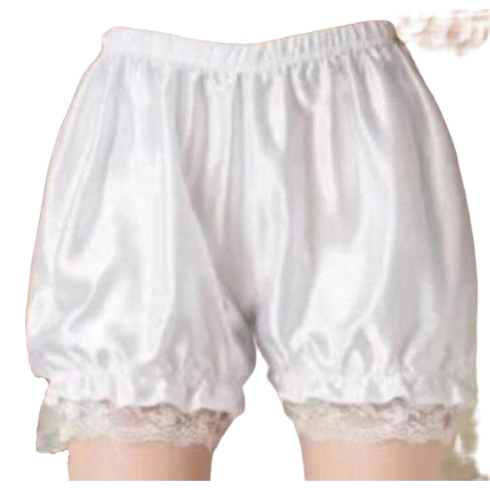 ペチパンツ かぼちゃパンツ タップパンツ ドロワーズ レディース 婦人 インナー 下着 肌着 レース フリル ギャザー 光沢感 サテン調 おしゃれ かわいい ロリータ系ファッション 萌え系