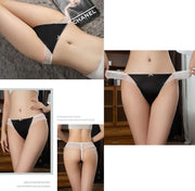 Tバックショーツ パンティ パンツ シースルー リボン シームレス ローウエスト 伸縮性 涼しい 通気性 快適 レディース セクシー
