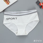 女の子用ショーツ スタンダード ノーマル 単品 パンツ パンティー 子供用 キッズ インナー 下着 英字ロゴ アルファベット 英語 スポーティー シンプル こども用 子ども用 女児 小学生 KIDS
