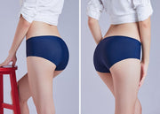 スタンダードショーツ レディース 大きいサイズ 下着 パンツ シームレス 響きにくい 通気性 メッシュ ストレッチ 伸縮性 無地