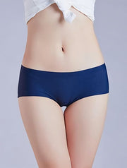 スタンダードショーツ レディース 大きいサイズ 下着 パンツ シームレス 響きにくい 通気性 メッシュ ストレッチ 伸縮性 無地