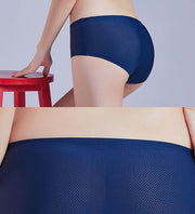 スタンダードショーツ レディース 大きいサイズ 下着 パンツ シームレス 響きにくい 通気性 メッシュ ストレッチ 伸縮性 無地