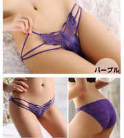 ショーツ ふんどし型パンツ バタフライ パンティー レディース ヒップハンガー 婦人用 女性 レース 単色 インナー おしゃれ セクシー ローライズ キュート かわいい ランジェリー