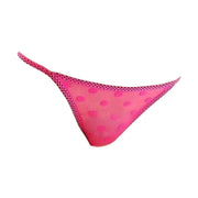 Gストリング Tバックショーツ 紐パン レディース 女性下着 パンツ パンティー シースルー 透け感 響きにくい ローライズ ヒップハング セクシー 水玉柄 婦人下着 黒 白 ワンサイズ