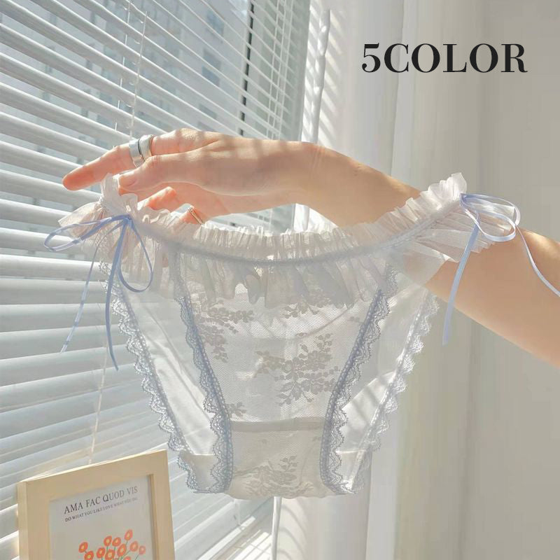 ふんどしショーツ ショーツ 下着 インナー レディース 女性 単品 パンツ パンティ 通気性 透け感 シースルー レース リボン 綺麗 大人女子 セクシー 花柄 軽い ひびかない 履きやすい リラックス