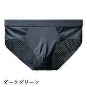ブリーフ メンズ 男性下着 パンツ 前閉じ メッシュ 通気性 薄手 立体 ソリッドカラー シンプル 大きいサイズあり 蒸れにくい 黒 グレー M L XL 2XL 3XL