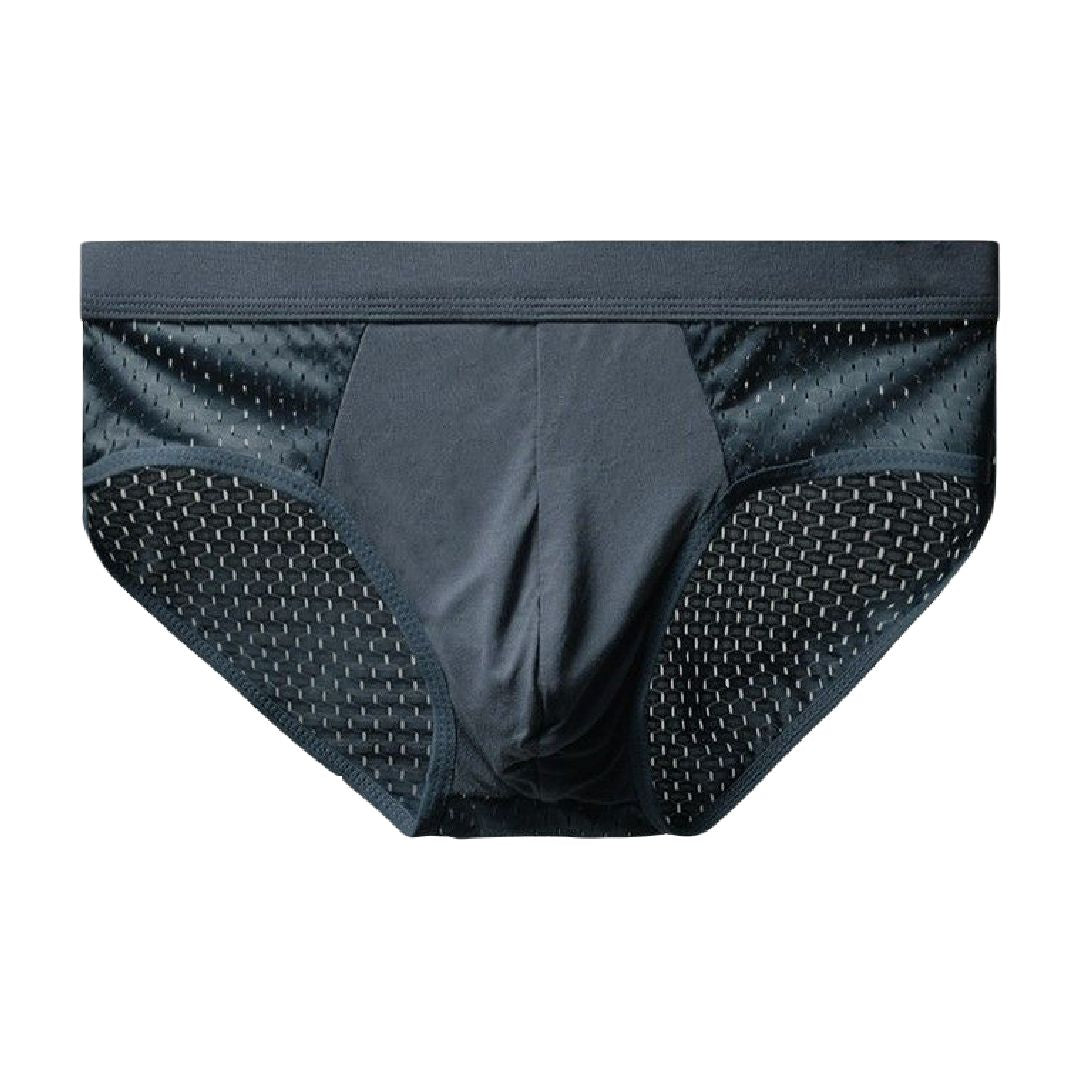 ブリーフ メンズ ショーツ パンツ 男性下着 メッシュ 通気性 薄手 無地 ソリッドカラー アンダーウェア 大きいサイズあり 肌着 定番 黒 グレー シンプル 夏 快適 蒸れにくい L XL 2XL 3XL 4XL