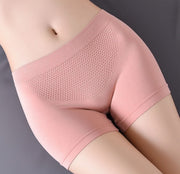 ボックスショーツ レディース インナー 肌着 パンツ パンティー ボーイレッグ ボーイスレッグ ガードルショーツ 無地 単色 シンプル 女性下着 ハニカムメッシュ おしゃれ