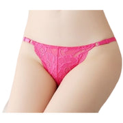 Tバック ショーツ レディース パンツ パンティー 下着 単品 レース サイズ調整可能 透け感 シースルー エレガント 上品 セクシー 通気性 女子力アップ 婦人用 女性用 黒 白 ネイビー レッド グリーン ローズ