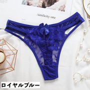 ショーツ Tバックショーツ タンガ レディース 女性 下着 インナー ローライズ 総レース 花柄 リボン 大人可愛い おしゃれ ティーバック パンティ パンツ 婦人下着