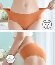 スタンダードショーツ レディース シームレス インナー パンツ パンティー 下着 無地 シンプル ひびきにくい 響きにくい 大きいサイズ ウェーブカット 女性 婦人 アンダーウェア 肌着 デイリー 普段履き 定番 単色 無地 シンプル ソリッドカラー ベージュ ブルー ブラック 黒 青 グリーン ホワイト 白 ピンク M L XL 2XL
