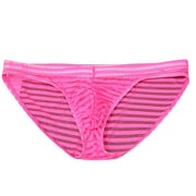 ブリーフパンツ ショーツ 単品 メンズ 男性 下着 アンダーウェア インナー シースルー 薄手 立体縫製 立体的 総柄 ボーダー ブラック ホワイト レッド シンプル セクシー 蒸れにくい
