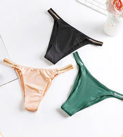 ふんどし型パンツ ふんどしショーツ レディース 女性用 パンツ 下着 インナー サイドストリング ハイレグ ヒップハング 三角 無地 単色 シンプル 白 黒 ホワイト ブラック