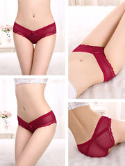 ヒップハンガーショーツ レディース 女性用下着 パンティー パンツ インナー 無地 透け感 シースルー V字 レース リボン かわいい おしゃれ 股上浅め 通気性 ピンク ベージュ ブラック ホワイト ネイビー グレー 黒 白 婦人用 アンダーウェア