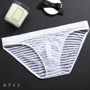 ブリーフ パンツ ショーツ メンズ 男性 下着 インナー アンダーウェア シースルー 薄手 立体縫製 総柄 ボーダー ブラック ホワイト レッド シンプル セクシー クール かっこいい おしゃれ 春 夏