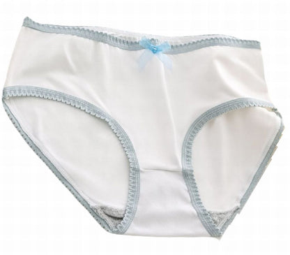 スタンダードショーツ パンツ パンティ 単品 リボン レース ホワイト×無地 バリエーション画像