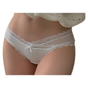 ヒップハンガーショーツ レディース 女性用 下着 インナー アンダーウエア ヒップハング パンツ パンティー リボン レース
