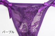 Tバックショーツ Gストリング レディース 勝負下着 セクシーランジェリー 紐パン レース シースルー ローライズ ヒップハンガー