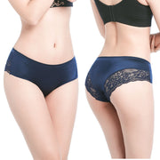 スタンダードショーツ ノーマル シームレス レディース 婦人 インナー 下着 パンツ バックレース フルバック 響きにくい おしゃれ かわいい 大きいサイズ