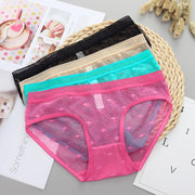 ショーツ インナー 下着 パンツ レディース ナイロン スタンダード レース メッシュ ローライズ シースルー セクシー
