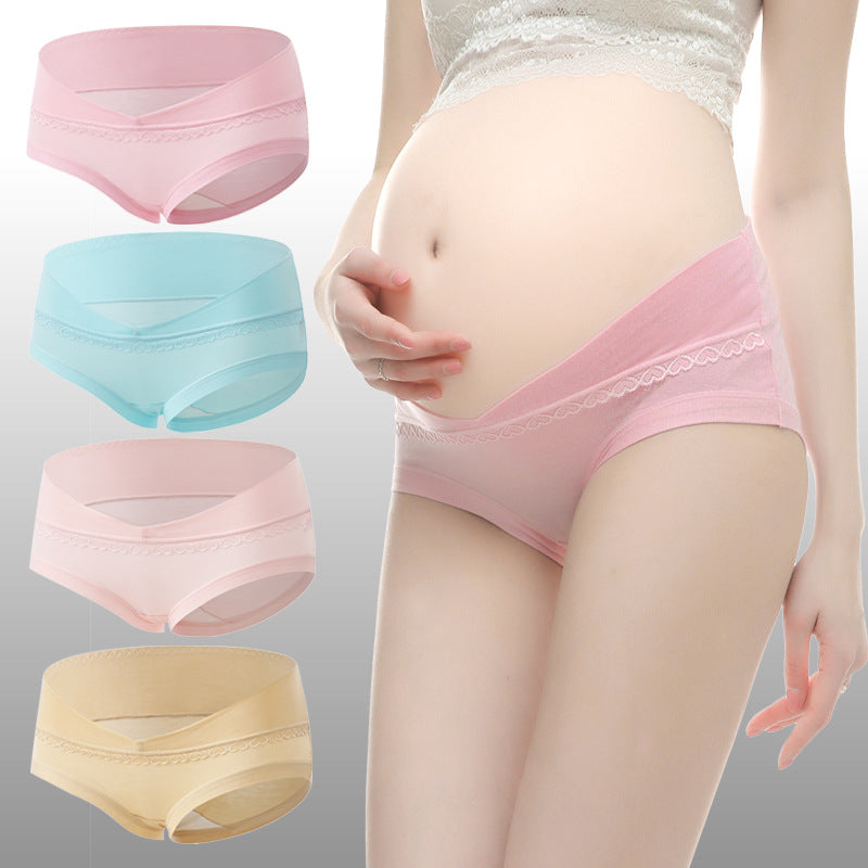 ショーツ パンツ マタニティショーツ 妊婦用ショーツ 産前産後用パンツ レディース 4枚セット 4色セット ローライズ V字 下着 インナー レース ハート 快適 シンプル 無地 かわいい 可愛い 女性用下着 婦人用パンツ