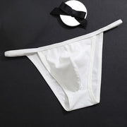 ブリーフパンツ 紐パン ショーツ メンズ 男性 下着 アンダーウェア インナー 立体縫製 立体的 横ひも サイド紐 無地 ブラック ホワイト レッド シンプル セクシー クール かっこいい