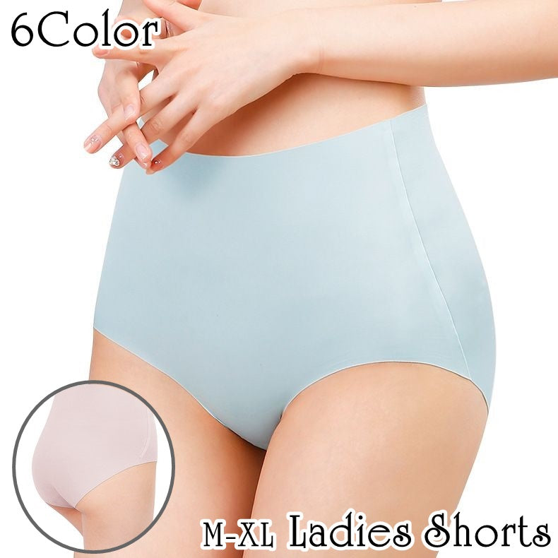 スタンダードショーツ フルバック M L XL 深履き レディース 女性下着 婦人 パンツ 股上深め ハイウエスト お腹すっぽり シームレス 響きにくい パンティー 温活 妊婦 無地 ソリッドカラー