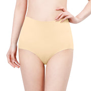 スタンダードショーツ フルバック M L XL 深履き レディース 女性下着 婦人 パンツ 股上深め ハイウエスト お腹すっぽり シームレス 響きにくい パンティー 温活 妊婦 無地 ソリッドカラー