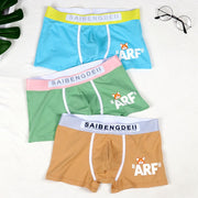 ボクサーパンツ 男性用下着 紳士用 メンズ インナー 肌着 アンダーウェア ウエストゴム ロゴ 英字入り プリント ワンポイント 犬 おしゃれ かっこいい かわいい プレゼント ギフト
