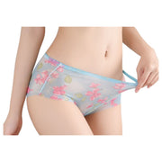 スタンダードショーツ フルバック レディース パンツ パンティ 女性下着 シースルー 透け感 カットオフ 切りっぱなし 花柄 フラワー 婦人下着 セクシー 可愛い おしゃれ
