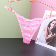 Tバックショーツ タンガ レディース 女性 婦人 下着 インナー パンツ ローライズ ランジェリー レース 花柄 リボン かわいい おしゃれ セクシー
