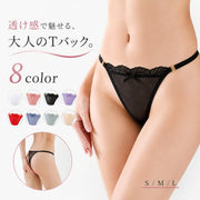 Tバックショーツ レディース 女性下着 タンガ ソング セクシー ひも 紐パン シースルー 透け感 リボン フリル インナー パンティ パンツ おしゃれ かわいい フェミニン