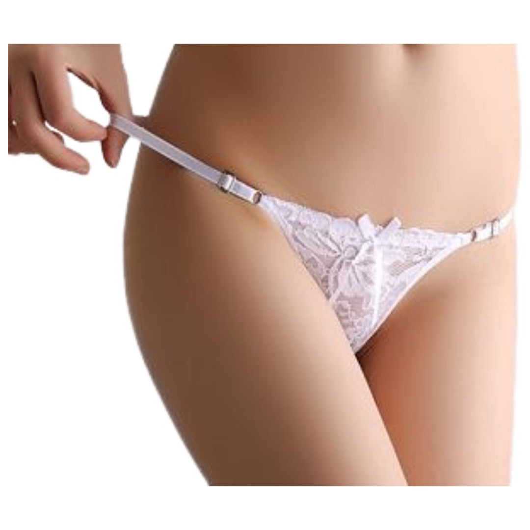 Tバックショーツ ヒップハンガー レディース 花柄レース シースルー 勝負下着 セクシーランジェリー 紐パン ローライズ リボン