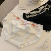 スタンダードショーツ パンツ レディース 女性 下着 インナー リボン レース 無地 シンプル フェミニン ガーリー 可愛い かわいい キュート カジュアル ポップ おしゃれ きれいめ 大人女子