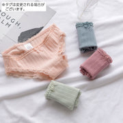 レディースショーツ スタンダード パンツ パンティー 単品 ノーマル インナー 女性下着 ランジェリー 通気性 レース リボン シンプル 無地 単色 ソリッドカラー おしゃれ 可愛い かわいい ガーリー 女性用 婦人用 M L XL