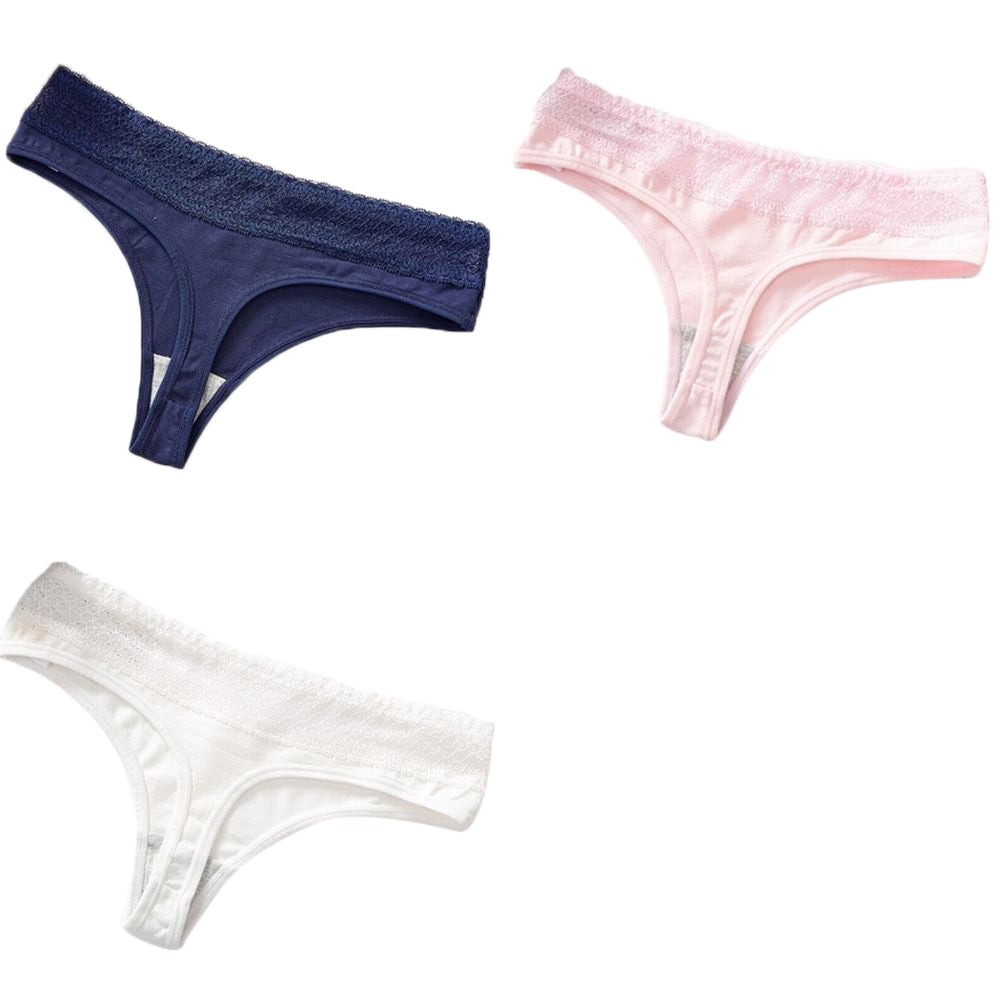 Tバック 3枚セット ショーツ パンツ パンティ 下着 ランジェリー レディース 女性用 婦人 レース 無地 単色 シンプル おしゃれ セクシー