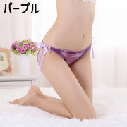 ふんどしショーツ レディース 紐パンツ 女性 インナー 下着 パンティー ヒップハンガーショーツ シースルー 透け感 リボン 花柄 フラワー セクシー 可愛い おしゃれ