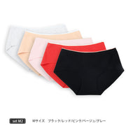 ショーツ5枚セット スタンダード シームレス レディース パンツ パンティー インナー 女性下着 響かない フルバックショーツ シンプル 無地 女性用 婦人用
