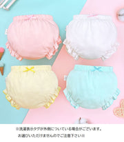 ブルマパンツ オーバーパンツ かぼちゃパンツ ベビー キッズ 赤ちゃん 子供用 女の子 ショーツ 短パン ショートパンツ ウエストゴム フリル リボン ボトムス 可愛い おしゃれ 乳児 こども用