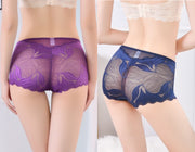 ボックスショーツ 単品 レディース パンツ パンティ 透け感 シースルー 花柄 レース セクシー 大きいサイズ有 おしゃれ かわいい エレガント フェミニン フルバック ハイウエスト 女性用 婦人用