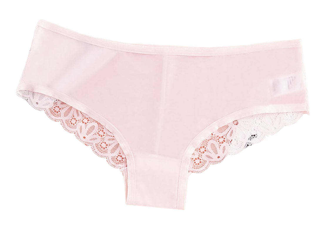 スタンダード レディースショーツ 単品 バックレース パンティ スカラップレース 薄手 インナー 下着 アンダーウエア シンプル 通気性 上品 ホワイト ブラック ベージュ ピンク