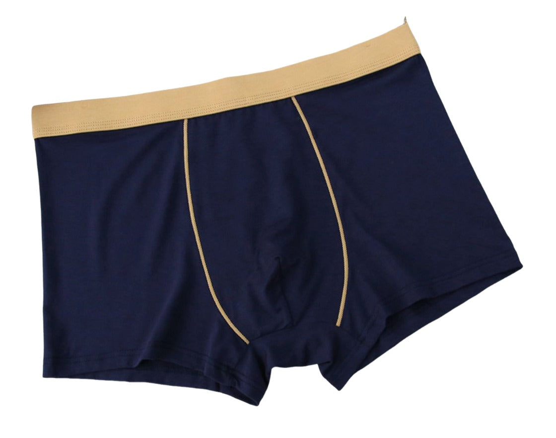 ボクサーパンツ 単品 ボックスショーツ パンティー メンズ インナー 男性下着 紳士用 ライン入り シンプル 定番 ベーシック 大きいサイズ有 おしゃれ グレー ブラック ネイビー パープル アンダーウェア