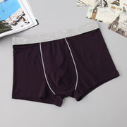 ボクサーパンツ 単品 ボックスショーツ パンティー メンズ インナー 男性下着 紳士用 ライン入り シンプル 定番 ベーシック 大きいサイズ有 おしゃれ グレー ブラック ネイビー パープル アンダーウェア