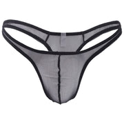 Tバックショーツ ビキニブリーフ メンズ 男性下着 パンツ ローライズ ヒップハング シースルー 薄手メッシュ 通気性 セクシー