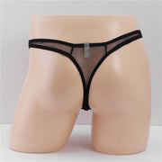Tバックショーツ ビキニブリーフ メンズ 男性下着 パンツ ローライズ ヒップハング シースルー 薄手メッシュ 通気性 セクシー